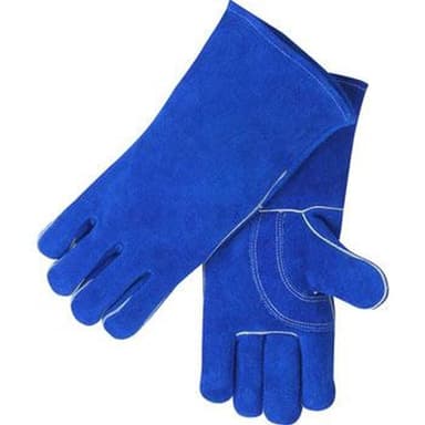 Blue Split Cowhide Stick Welder Glove