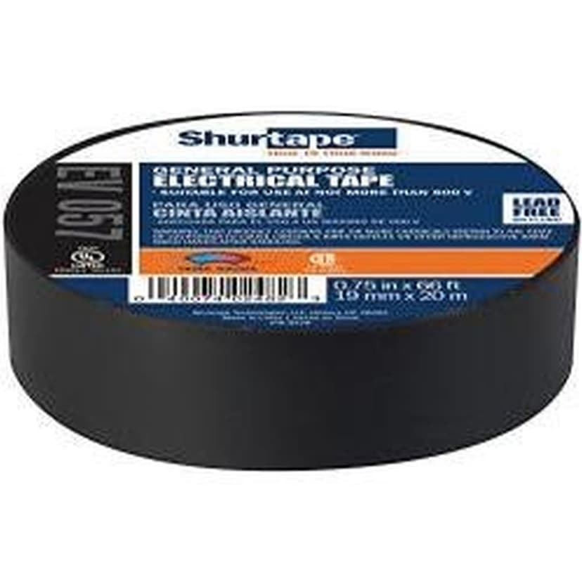 SHURTAPE ELECTRICAL TAPE ROLL BLACK