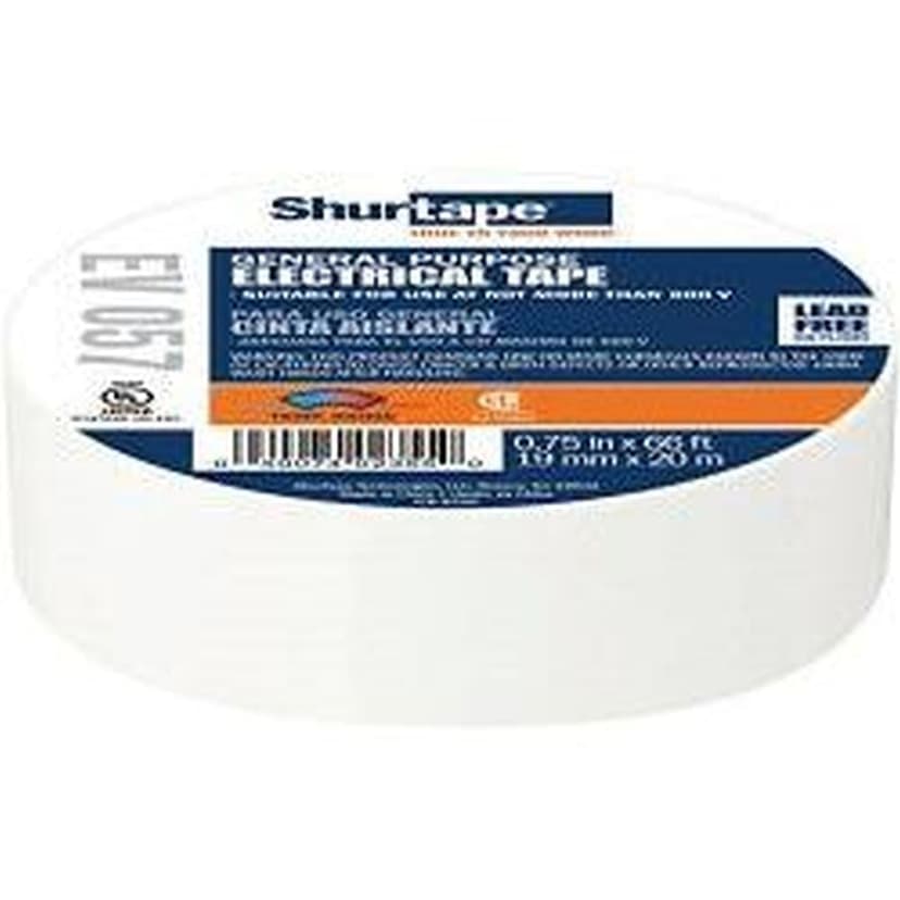 SHURTAPE ELECTRICAL TAPE ROLL WHITE