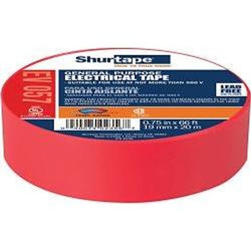 SHURTAPE ELECTRICAL TAPE ROLL RED