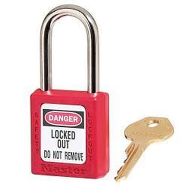 Master Lock Thermoplastic Red Padlock