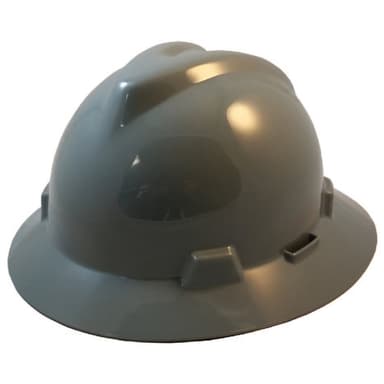 MSA V-Gard Gray Full Brim Hard Hat