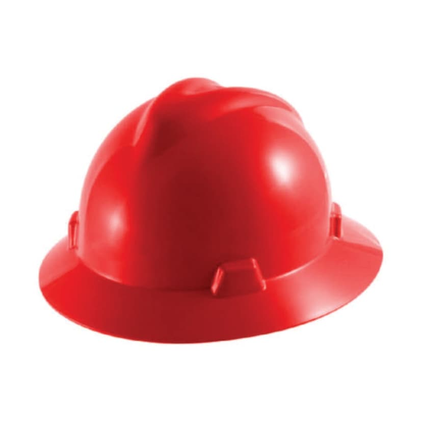 MSA V-GARD® FULL BRIM RED HARD HAT
