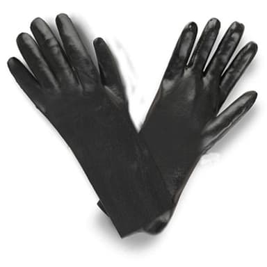 14-Inch Black PVC Smooth Finish Glove