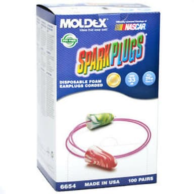 SparkPlugs Foam Earplugs Corded NRR 33dB