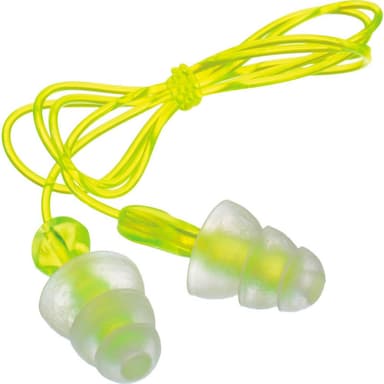 Tri-Flange Earplugs Corded NRR 26dB