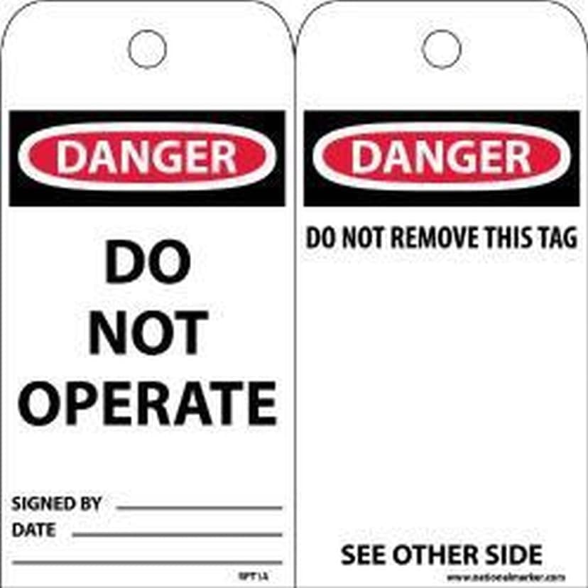 DO NOT OPERATE LOTO TAG